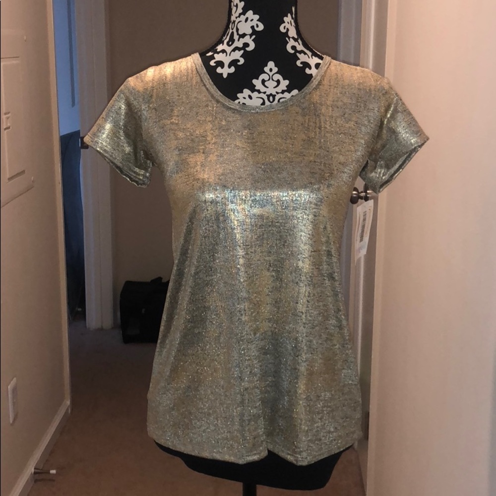 Gold Glitter Elegant Formal Top
